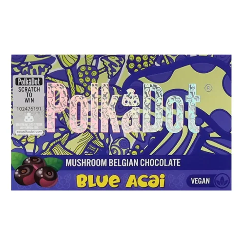 Blue Acai PolkaDot Chocolate Bar