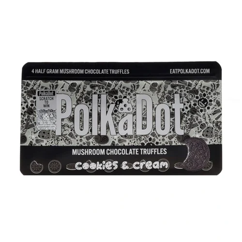 Cookies & Cream Polkadot Mushroom Chocolate Truffles 4 Half Gram